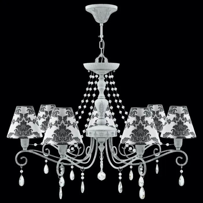 Подвесная люстра Lamp4You Provence 15 E4-07-G-LMP-O-2-CRL-E4-07-TR-UP Цвет плафонов черно-белый от ImperiumLoft