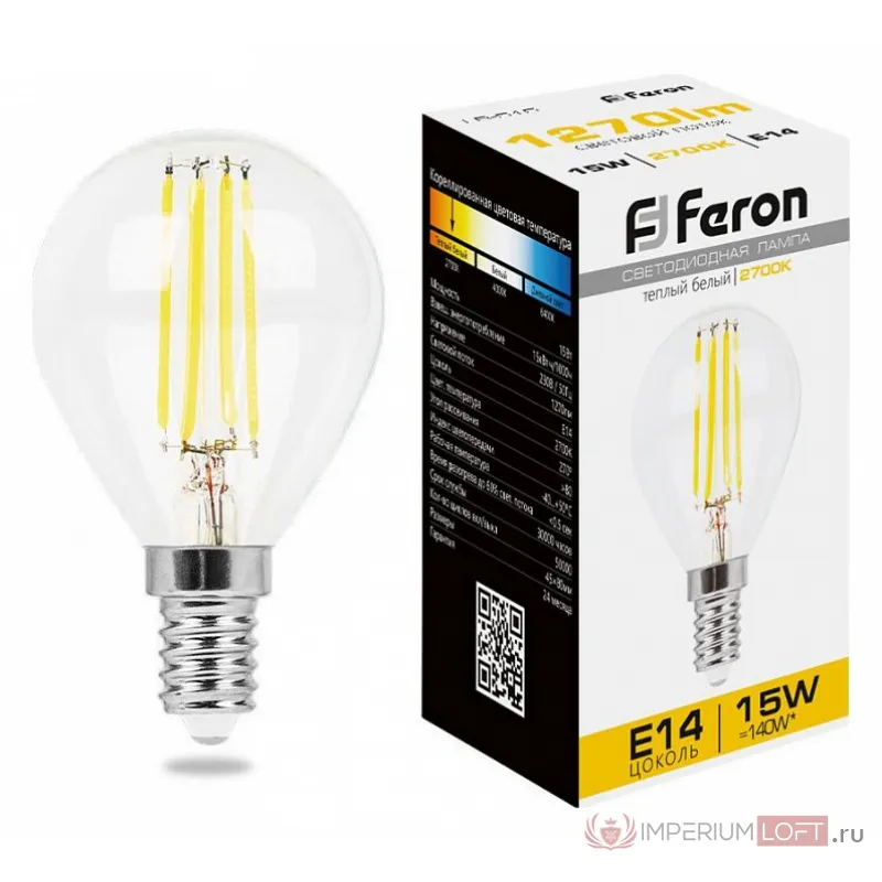 Лампа светодиодная Feron LB-515 E14 15Вт 2700K 38249 от ImperiumLoft