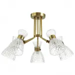 Люстра на штанге Lumion Jackie 3704/5C Цвет арматуры бронза Цвет плафонов прозрачный от ImperiumLoft