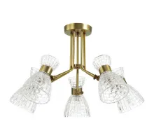 Люстра на штанге Lumion Jackie 3704/5C Цвет арматуры бронза Цвет плафонов прозрачный