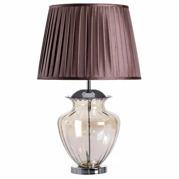 Настольная лампа декоративная Arte Lamp Sheldon A8531LT-1CC Цвет плафонов коричневый Цвет арматуры хром