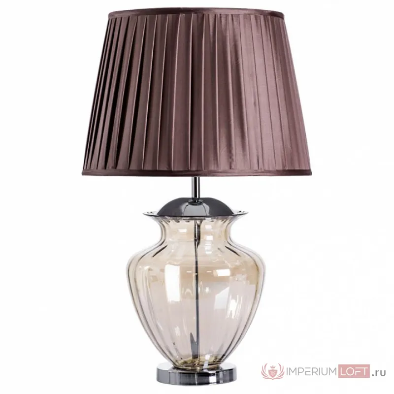 Настольная лампа декоративная Arte Lamp Sheldon A8531LT-1CC Цвет плафонов коричневый Цвет арматуры хром от ImperiumLoft
