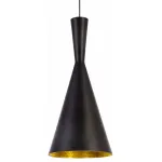 Подвесной светильник Arte Lamp Capello A3408SP-1BK Цвет арматуры черный Цвет плафонов золото от ImperiumLoft