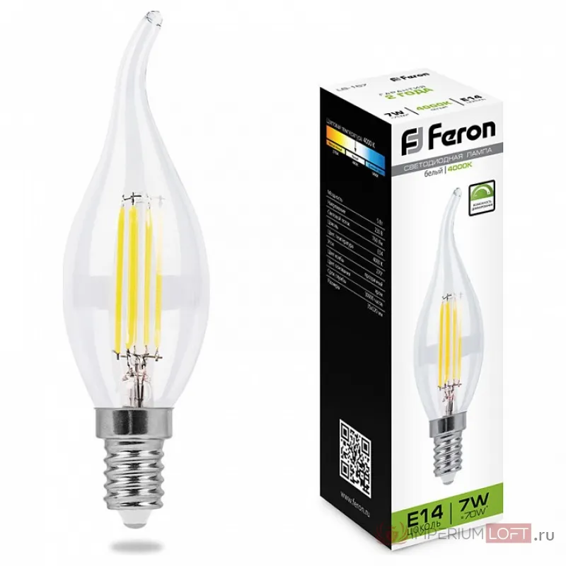 Лампа светодиодная Feron LB-167 E14 7Вт 4000K 25873 Цвет арматуры неокрашенный от ImperiumLoft