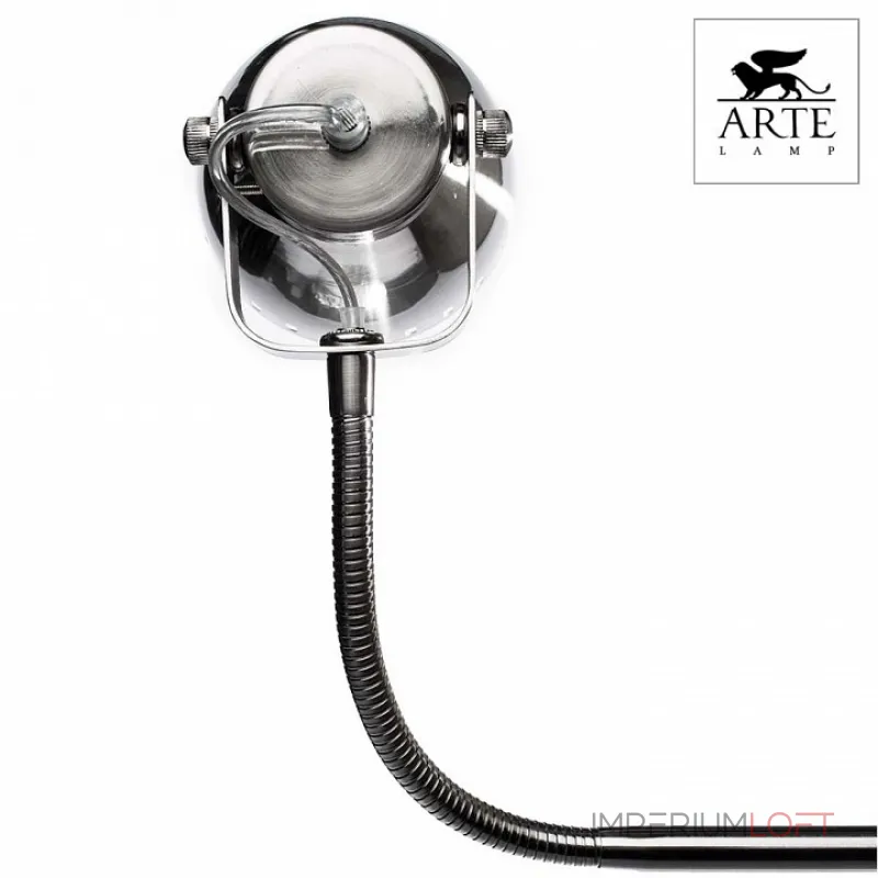 Настольная лампа офисная Arte Lamp Luned A2214LT-1SS Цвет арматуры серебро Цвет плафонов серебро