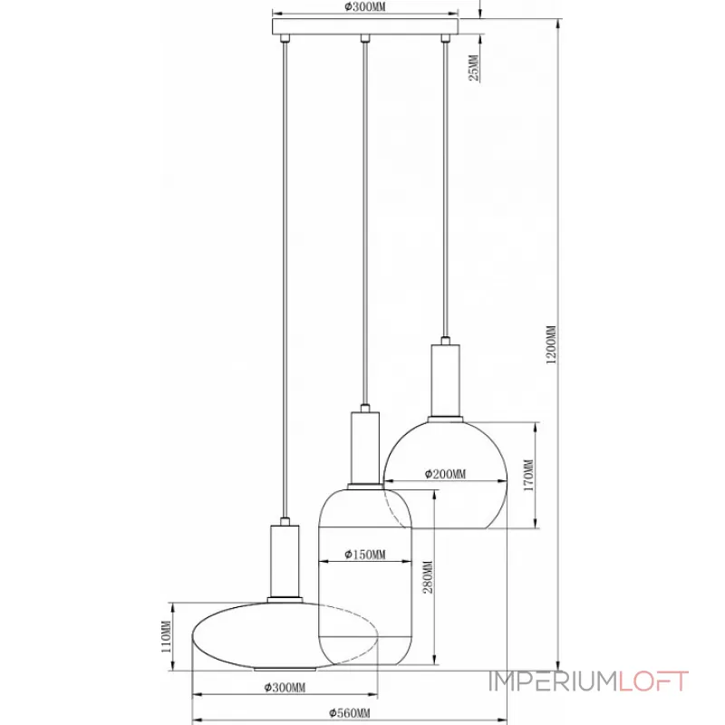 Подвесной светильник Moderli Martin V2892-3P Подвесной светильник Moderli Martin V2892-3P