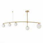 Светильник на штанге ST-Luce Sembrare SL1208.302.05 Цвет плафонов белый Цвет арматуры золото от ImperiumLoft