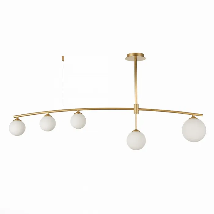 Светильник на штанге ST-Luce Sembrare SL1208.302.05 Цвет плафонов белый Цвет арматуры золото от ImperiumLoft
