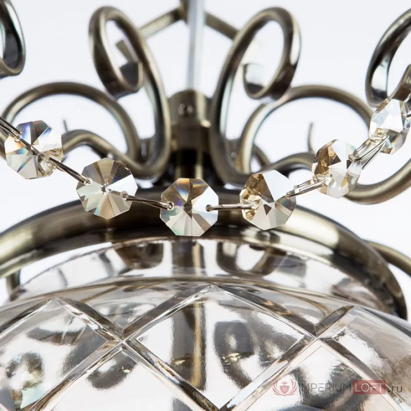 Подвесной светильник Divinare Reggia 1150/02 SP-3 Цвет арматуры бронза Цвет плафонов коричневый от ImperiumLoft