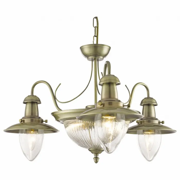 Подвесная люстра Arte Lamp Fisherman A5518LM-2-3AB Цвет арматуры бронза Цвет плафонов прозрачный от ImperiumLoft