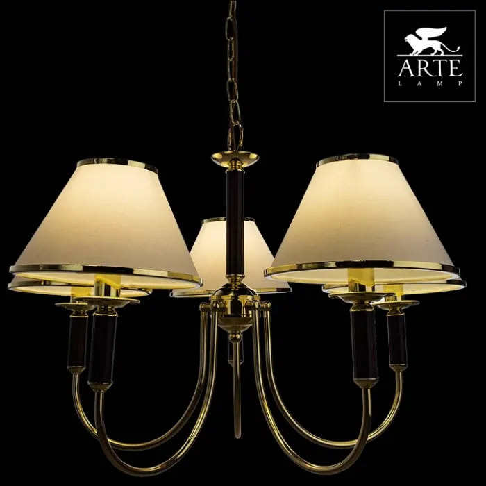 Подвесная люстра Arte Lamp Catrin A3545LM-5GO Цвет арматуры золото Цвет плафонов золото от ImperiumLoft