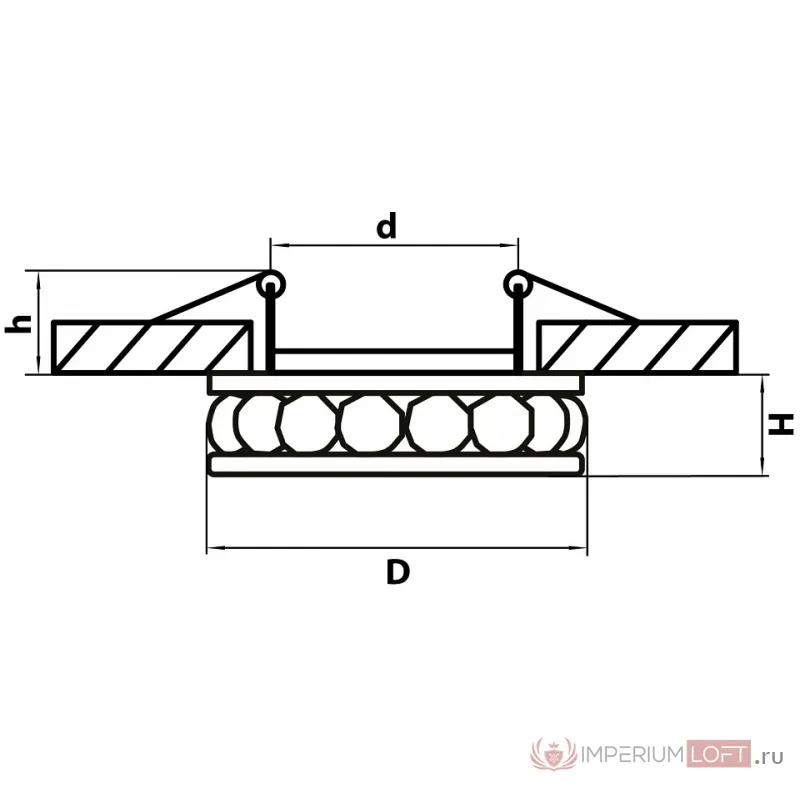 Встраиваемый светильник Lightstar Monilo 031704 Цвет арматуры хром Цвет плафонов прозрачный от ImperiumLoft