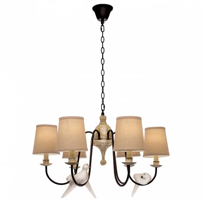 Подвесная люстра Loft it 1029 LOFT1029A-6 Цвет арматуры коричневый Цвет плафонов кремовый от ImperiumLoft