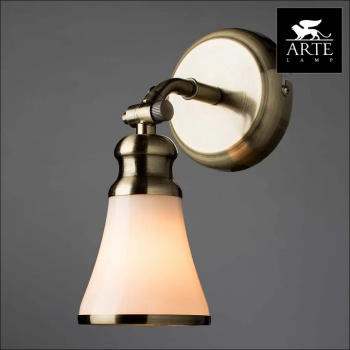 Спот Arte Lamp Vento A9231AP-1AB Цвет арматуры бронза Цвет плафонов белый от ImperiumLoft