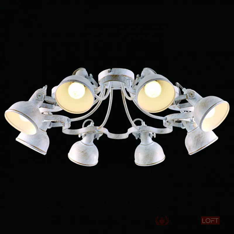 Люстра на штанге Arte Lamp Martin A5216PL-8WG Цвет арматуры золото Цвет плафонов золото от ImperiumLoft