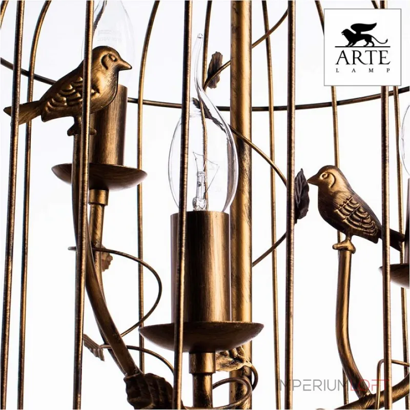 Подвесной светильник Arte Lamp Gabbia A1865SP-3BG Подвесной светильник Arte Lamp Gabbia A1865SP-3BG