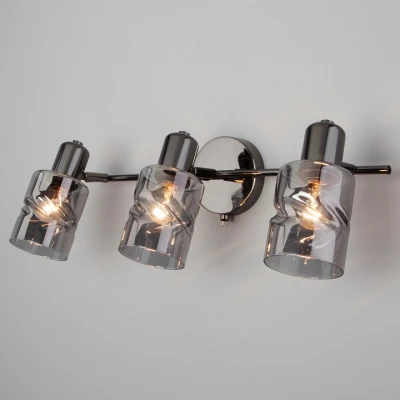 Настенный светильник со стеклянными плафонами 20120/3 чёрный жемчуг