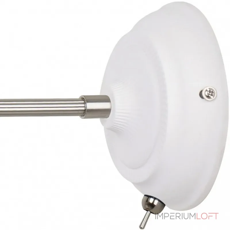 Бра Arte Lamp 5067 A5067AP-1WH Цвет арматуры серебро Цвет плафонов белый
