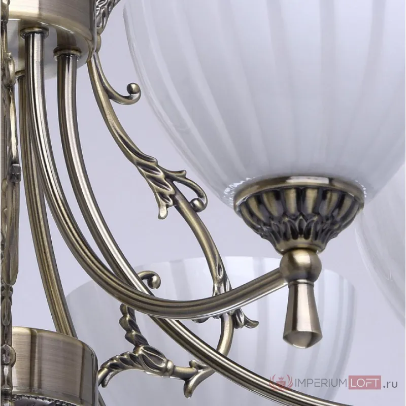 Подвесная люстра MW-Light Ариадна 15 450014406 Цвет арматуры бронза Цвет плафонов белый от ImperiumLoft