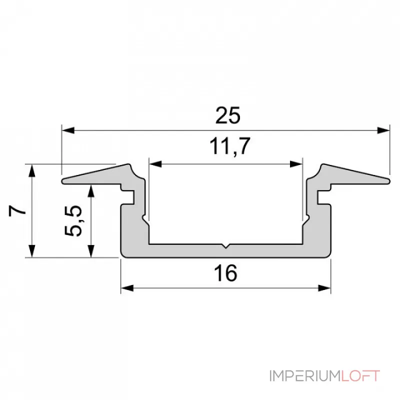 Профиль встраиваемый  Deko-Light ET-01-10 975025 Цвет арматуры белый