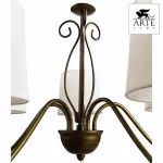 Подвесная люстра Arte Lamp Carolina A9239LM-5BR Цвет арматуры коричневый Цвет плафонов белый от ImperiumLoft