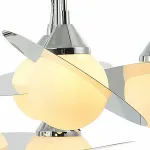 Люстра на штанге Stilfort Saturn 2125/09/09P Цвет плафонов белый Цвет арматуры хром