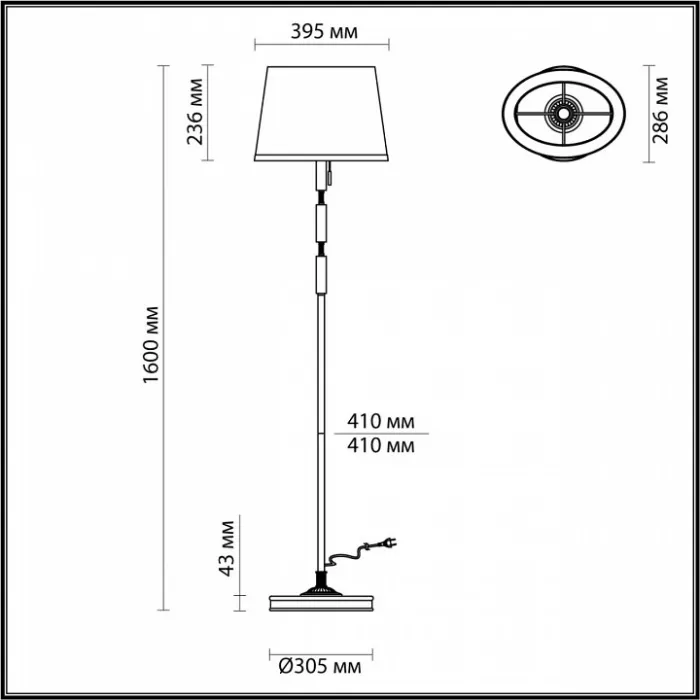 Торшер Odeon Light London 4887/1F от ImperiumLoft