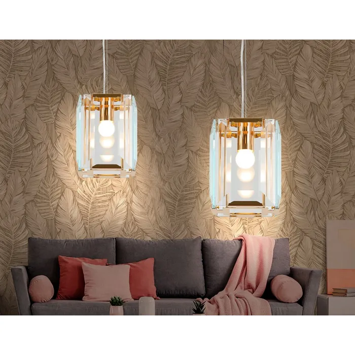 Подвесной светильник Ambrella Traditional 6 TR5108 GD/CL золото/прозрачный E27/1 max 40W 150*150*1200 от ImperiumLoft
