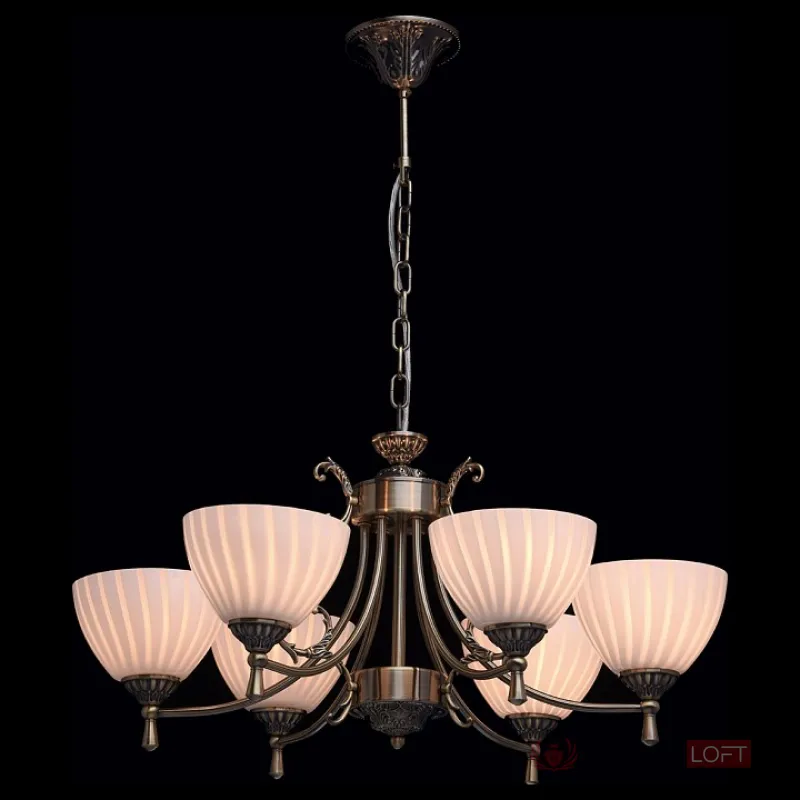 Подвесная люстра MW-Light Ариадна 15 450014406 Цвет арматуры бронза Цвет плафонов белый от ImperiumLoft