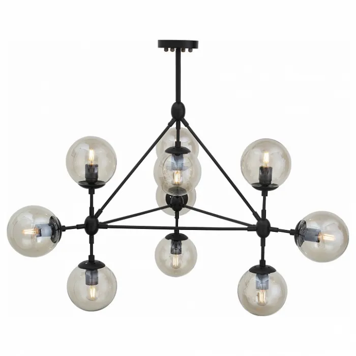 Люстра на штанге ST-Luce Stampo SL549.403.10 Цвет плафонов серый Цвет арматуры черный от ImperiumLoft