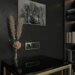 Рамка на 3 поста Werkel Baguette черный/латунь W0032852