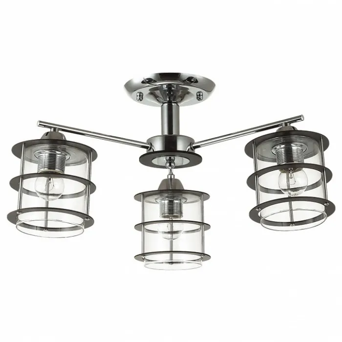 Светильник на штанге Lumion Rotondum 3504/3C Цвет арматуры хром Цвет плафонов прозрачный от ImperiumLoft