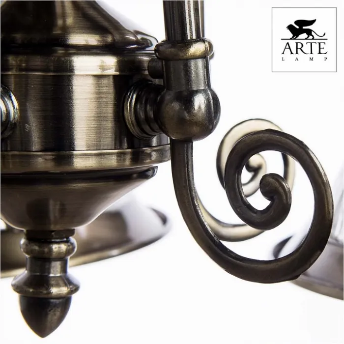 Подвесная люстра Arte Lamp American Diner A9366LM-5AB Цвет арматуры бронза Цвет плафонов прозрачный от ImperiumLoft