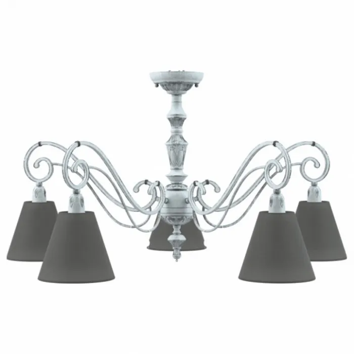 Подвесная люстра Lamp4You Classic 18 E3-05-G-LMP-O-22 Цвет арматуры серый Цвет плафонов черный от ImperiumLoft