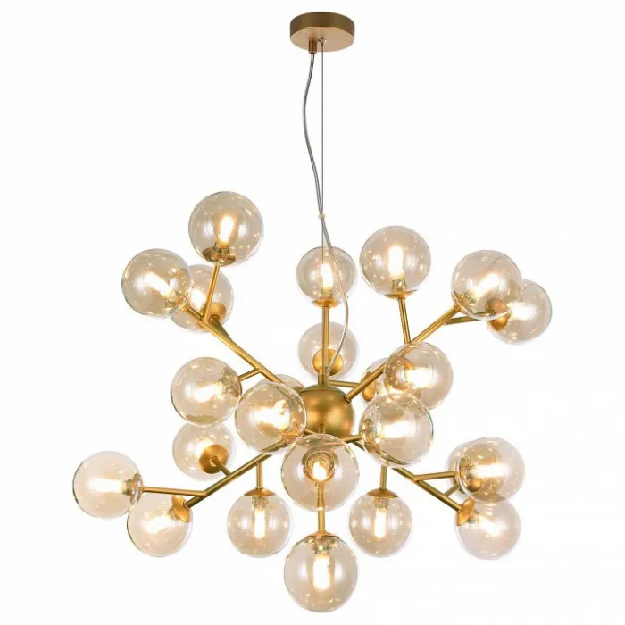 Подвесная люстра Maytoni Dallas MOD545PL-24G Цвет арматуры золото Цвет плафонов янтарный от ImperiumLoft