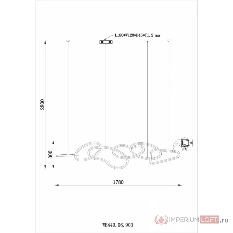 Подвесной светильник Wertmark Vanessa WE449.06.903 от ImperiumLoft