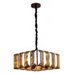 Подвесной светильник Ambrella Traditional 6 TR5150 CF/TI кофе/янтарь E14/6 max 40W 500*500*1000
