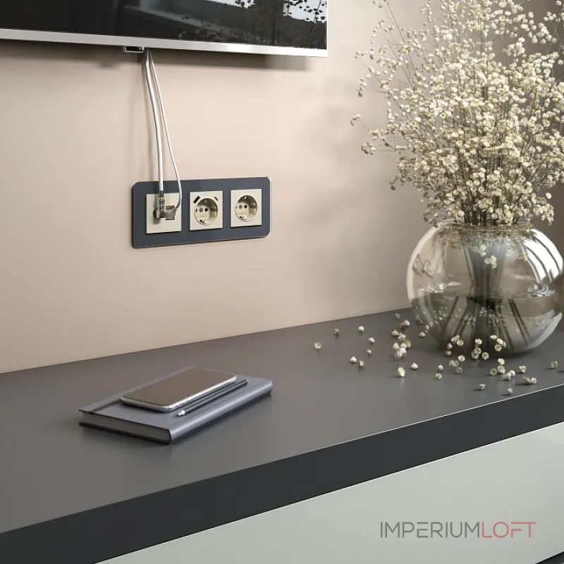 ТВ-розетка и розетка Ethernet RJ-45 без рамки Werkel слоновая кость W1181303 ТВ-розетка и розетка Ethernet RJ-45 без рамки Werkel слоновая кость W1181303