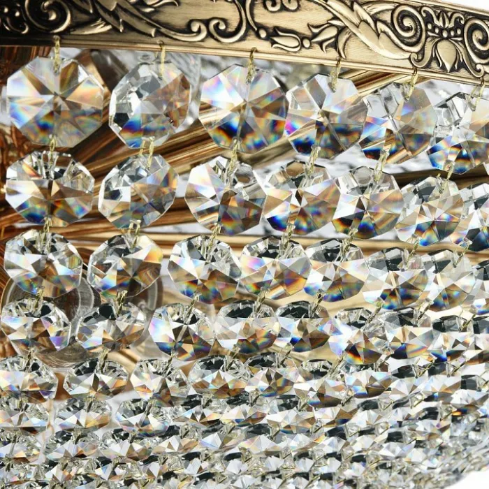 Люстра на штанге Maytoni Palace DIA890-CL-10-G Цвет арматуры золото Цвет плафонов прозрачный от ImperiumLoft