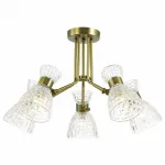 Люстра на штанге Lumion Jackie 3704/5C Цвет арматуры бронза Цвет плафонов прозрачный от ImperiumLoft