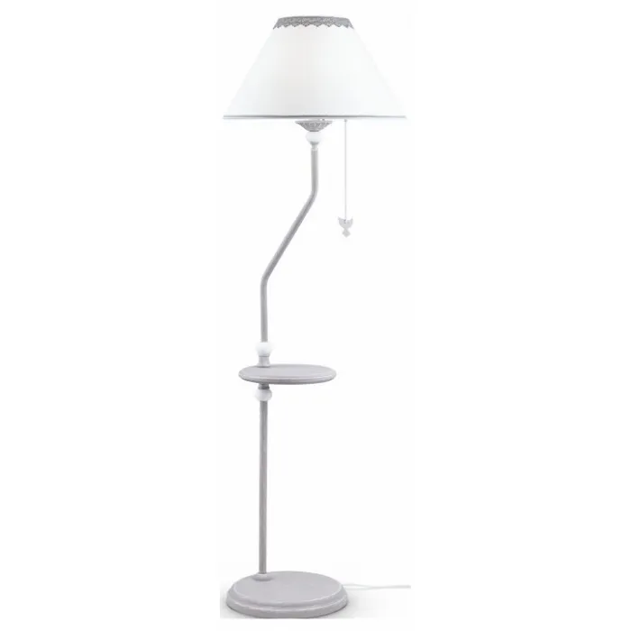 Торшер с полкой Maytoni Bouquet ARM023-FL-01-S Цвет арматуры серый Цвет плафонов белый от ImperiumLoft