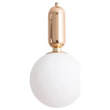 Подвесной светильник Arte Lamp Bolla-Sola A3033SP-1GO Цвет плафонов белый Цвет арматуры золото от ImperiumLoft
