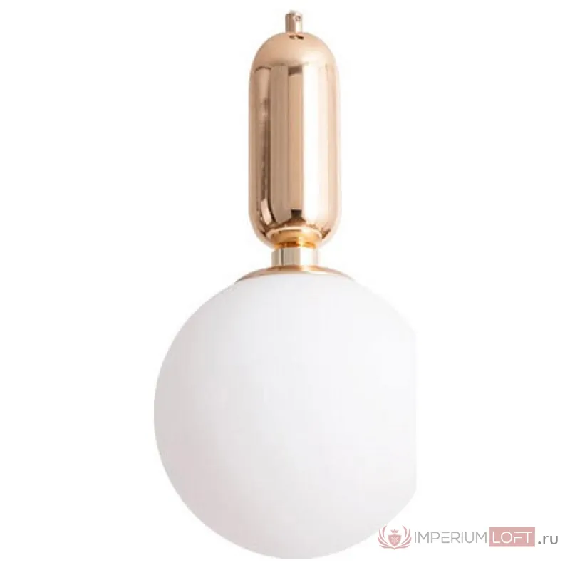 Подвесной светильник Arte Lamp Bolla-Sola A3033SP-1GO Цвет плафонов белый Цвет арматуры золото от ImperiumLoft