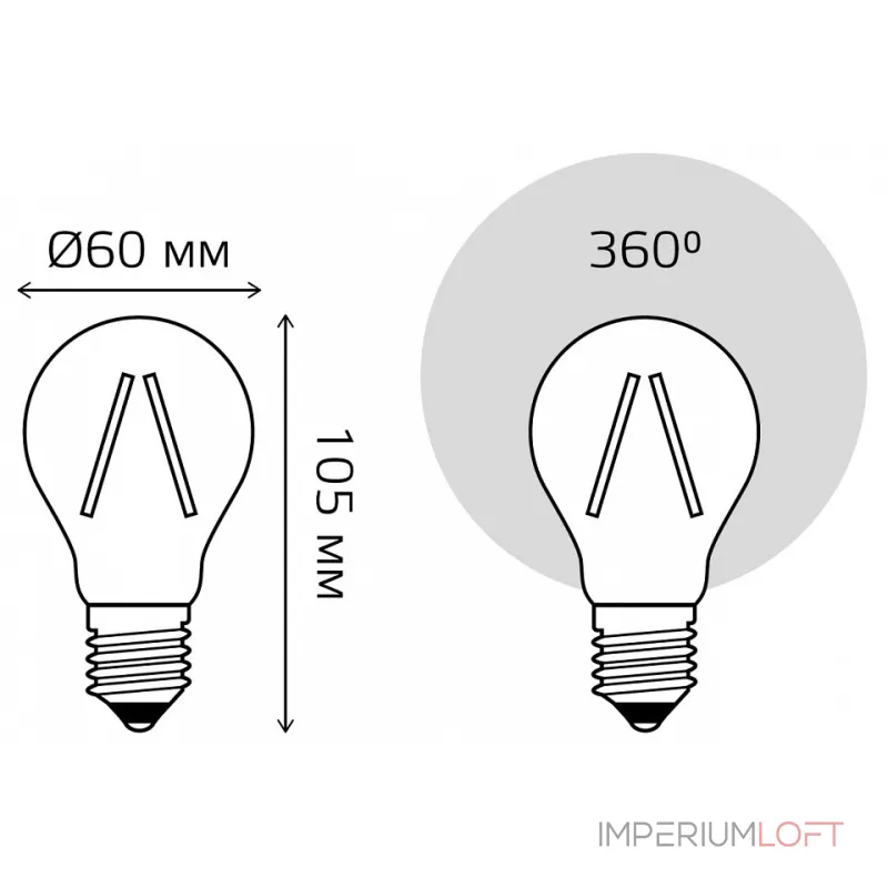 Лампа светодиодная Gauss Filament 102902220