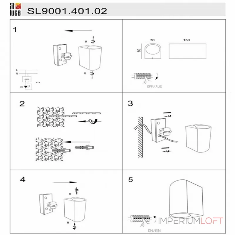 Накладной светильник ST-Luce Borgo SL9001.401.02