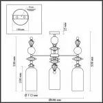 Потолочная люстра Odeon Light Bizet 4855/3C Цвет плафонов прозрачный Цвет арматуры золото от ImperiumLoft