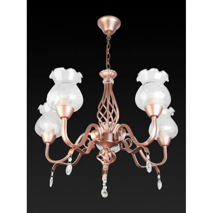 Подвесная люстра TopLight Kelli TL5680D-05PG Цвет арматуры золото Цвет плафонов прозрачный от ImperiumLoft