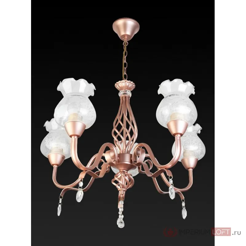Подвесная люстра TopLight Kelli TL5680D-05PG Цвет арматуры золото Цвет плафонов прозрачный от ImperiumLoft