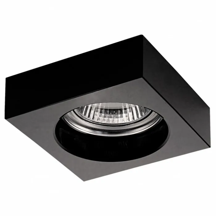 Встраиваемый светильник Lightstar Lei Mini 006147 Цвет арматуры хром Цвет плафонов черный от ImperiumLoft