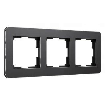 Рамка на 3 поста Werkel Platinum черный W0032608